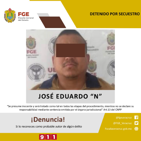 Detiene UECS Veracruz a presunto secuestrador en Puebla
