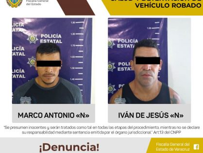 Obtiene Fiscalía Regional Xalapa dos vinculaciones a proceso por delitos contra la salud y detentación de vehículo robado