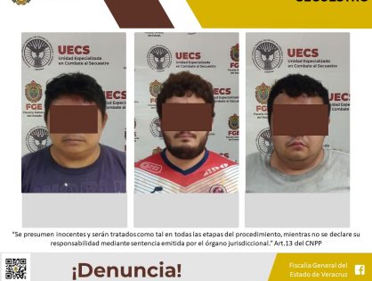 Cumplimenta UECS orden de aprehensión en contra de tres presuntos secuestradores