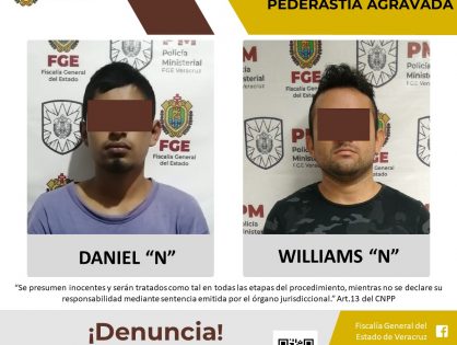 Procede imputación de dos personas por pederastia y violación en Coatzacoalcos