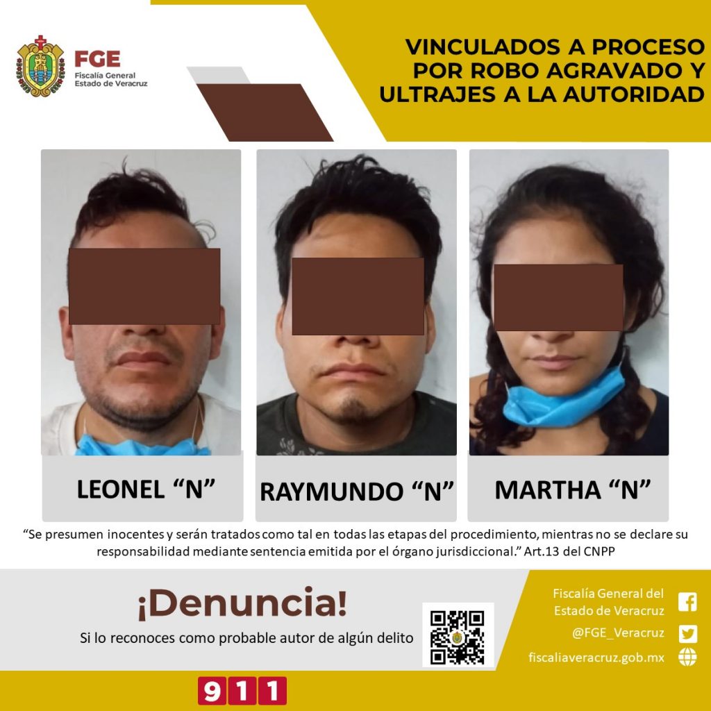 Tres Personas Son Vinculadas A Proceso Por Robo Agravado Y Ultrajes A