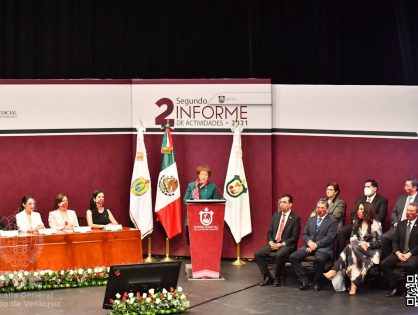 La FGE asiste al Segundo Informe de Actividades de la Magistrada Presidenta del Tribunal Superior de Justicia y del Consejo de la Judicatura del Poder de Judicial del Estado de Veracruz