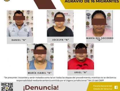Imputados por el presunto delito de secuestro agravado de 16 migrantes