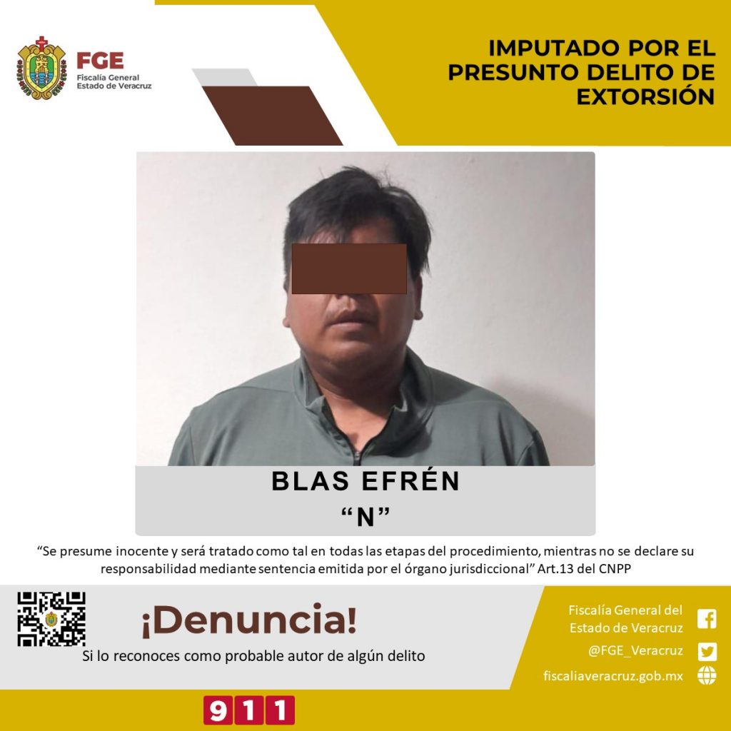 Imputado Por Presunto Delito De Extorsión Fiscalía General Del Estado De Veracruz 3395