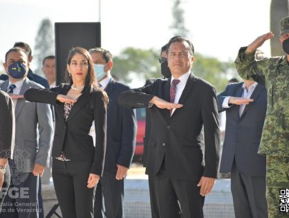 ASISTEN EL GOBERNADOR Y LOS INTEGRANTES DE LA COESCONPAZ A ACTO CÍVICO EN LA FGE
