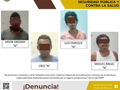 Vinculados a proceso por los presuntos delitos contra las instituciones de seguridad pública y contra la salud en Córdoba