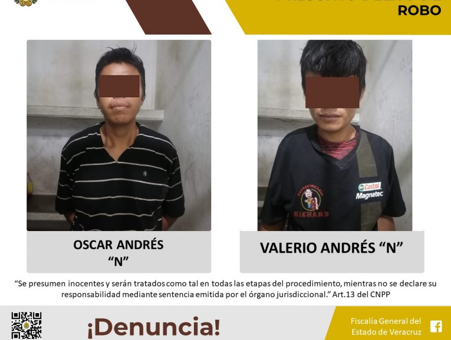 Imputados por presunto delito de robo en Veracruz