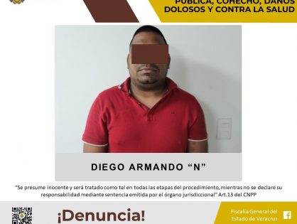 Vinculado a proceso por los presuntos delitos contra las instituciones de seguridad pública, cohecho, daños dolosos y contra la salud en Veracruz