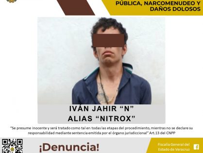 Lo imputan en Xalapa por los presuntos delitos contra las instituciones de seguridad pública, narcomenudeo y daños dolosos