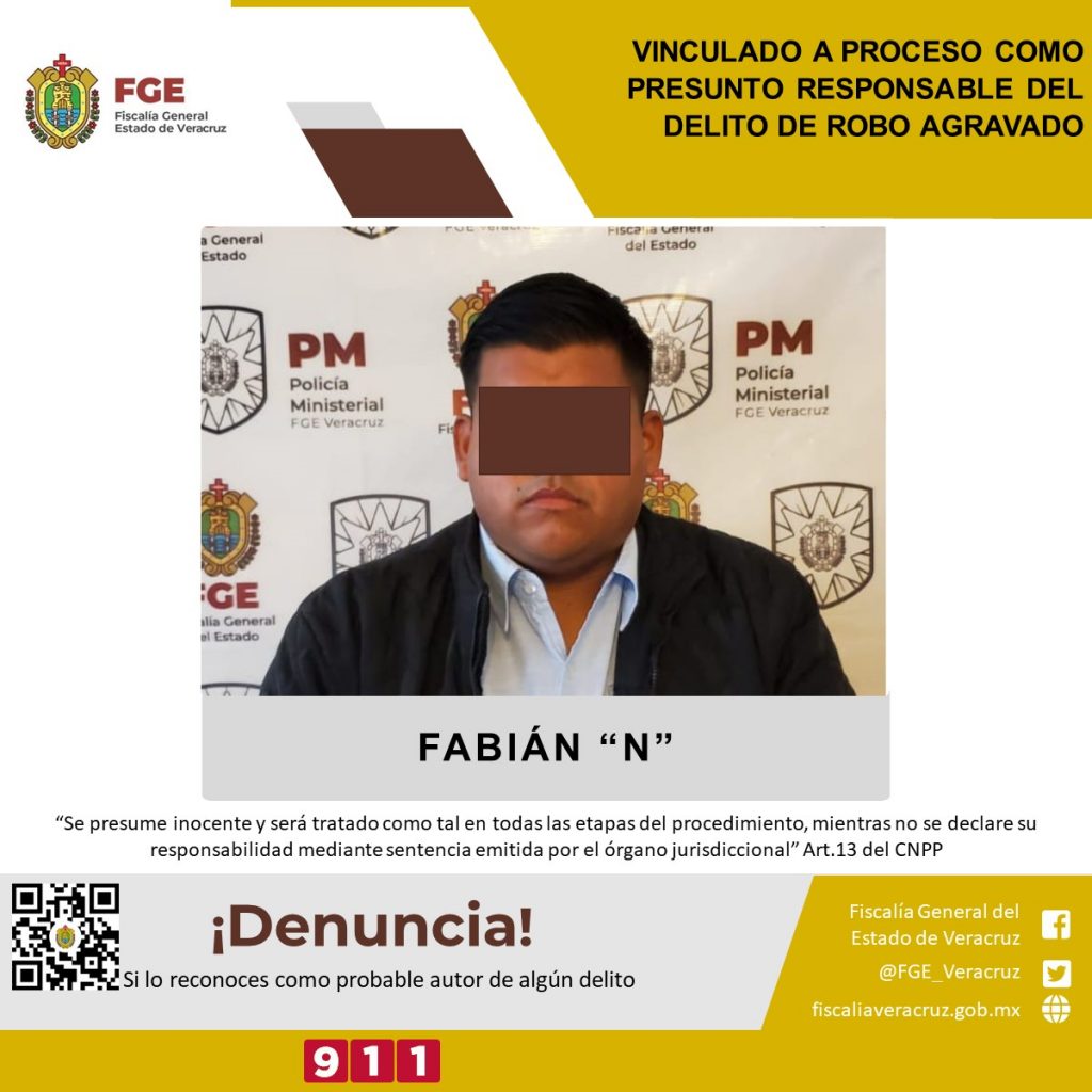 Vinculado A Proceso Como Presunto Responsable Del Delito De Robo Agravado Fiscalía General Del 9437