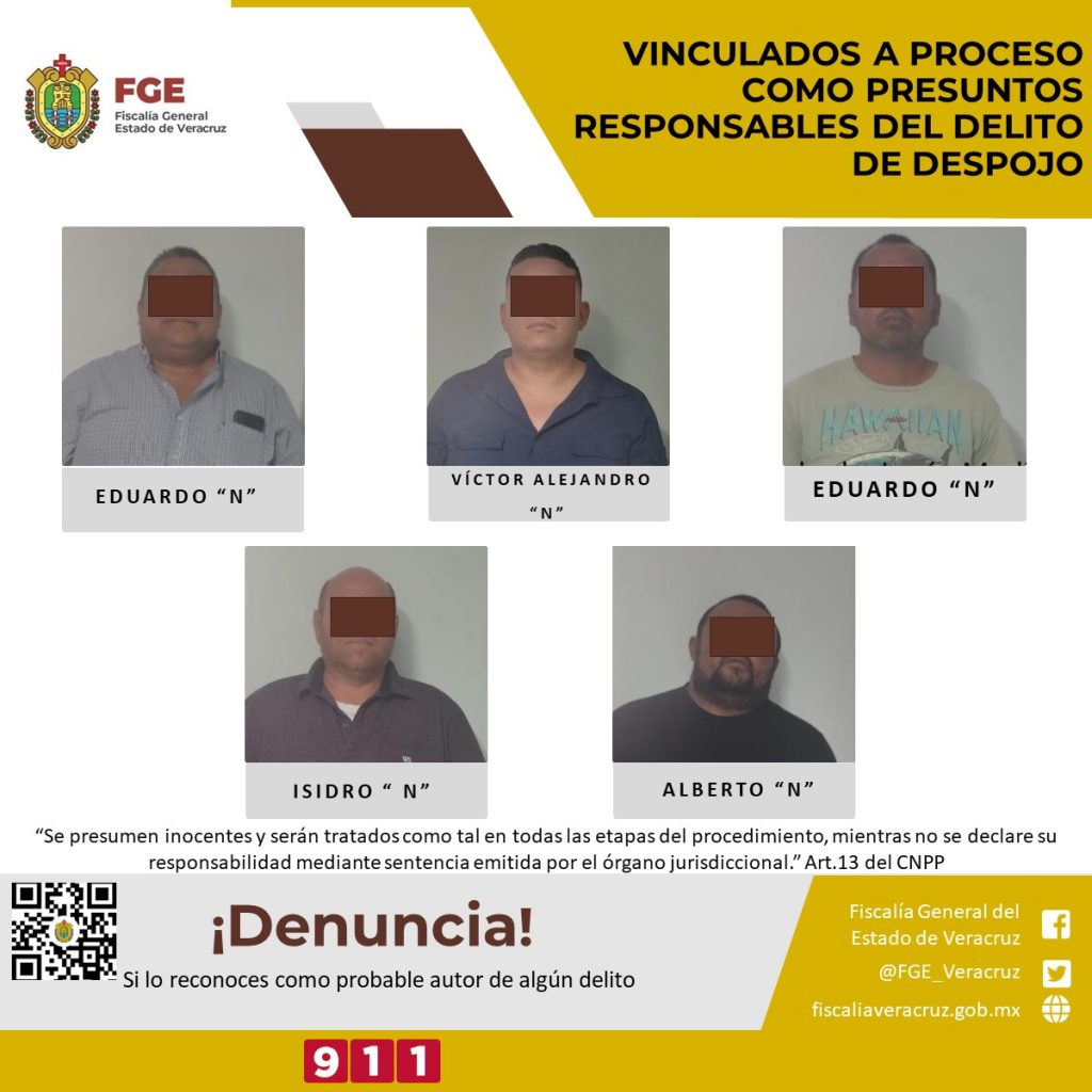 Vinculados A Proceso Como Presuntos Responsables Del Delito De Despojo