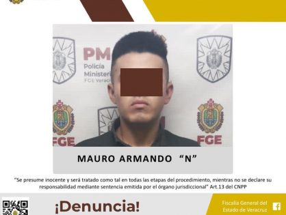 Detención de Mauro Armando “N”, por hechos posiblemente constitutivos de delitos.