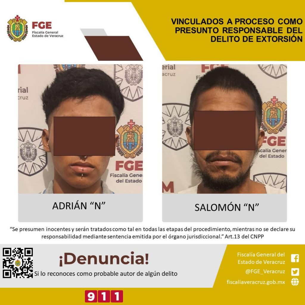 Vinculados A Proceso Como Presunto Responsable Del Delito De Extorsión Fiscalía General Del 6667