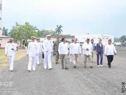 La Fiscal General del Estado asiste a supervisión de la restauración de la Aeropista de la Base Aeronaval de la Marina-Armada de México en Tuxpan