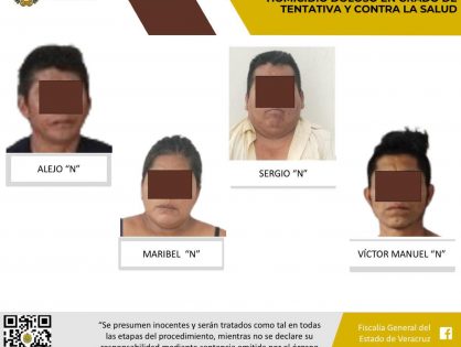 Imputados los probables responsables del homicidio de tres personas en San Andrés Tuxtla