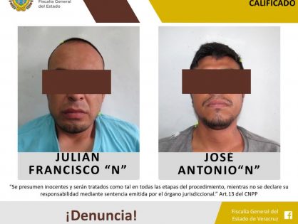 Detenidos dos altos generadores de violencia en zona centro