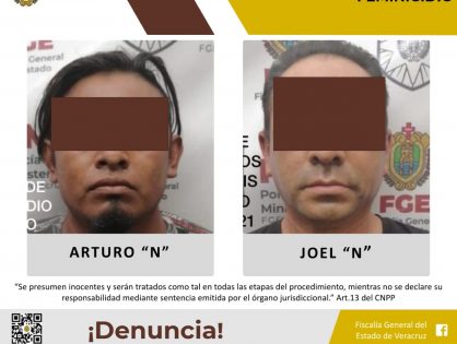 Son detenidos probables feminicidas en Perote.