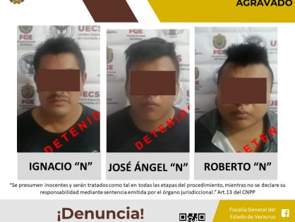 Obtiene UECS vinculación a proceso de tres probables secuestradores en la zona norte