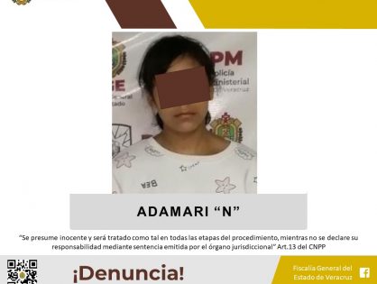 Imputan a Adamari “N” por presunto feminicidio