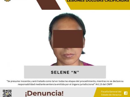 Imputada como presunta responsable del delito de lesiones dolosas calificadas