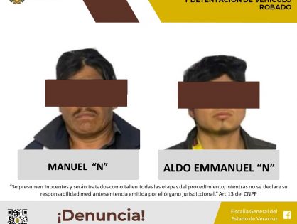 Imputados como presuntos responsables de los delitos de extorsión en grado de tentativa y detentación de vehículo robado