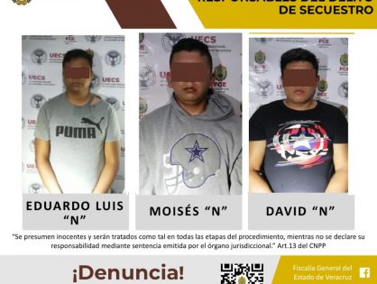 Vincula UECS a tres presuntos secuestradores, entre ellos un ex Policía Estatal