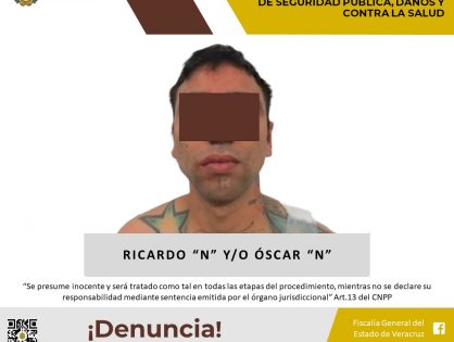 Vinculado a proceso como presunto responsable de los delitos contra las instituciones de seguridad pública, daños y contra la salud