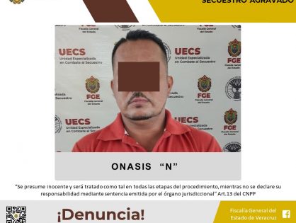 Detenido como presunto responsable del delito de secuestro agravado