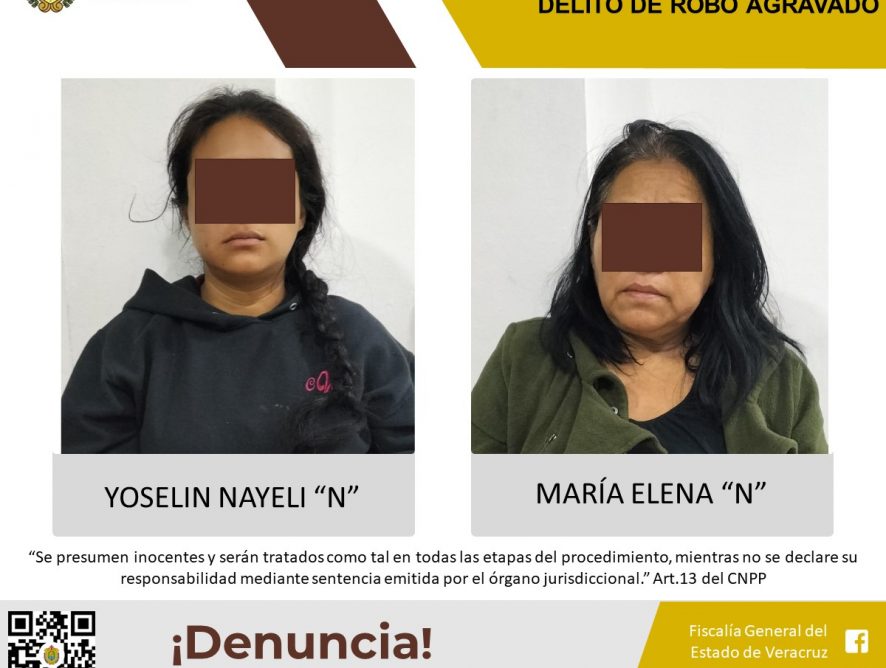 Vinculadas a proceso como presuntas responsables del delito de robo agravado