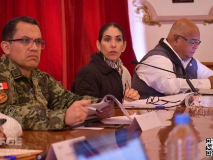 Fiscal General informa en la COESCONPAZ vinculaciones a proceso por los delitos de secuestro agravado y contra la salud, así como imputación por los delitos de robo específico en grado de tentativa y violencia psicológica