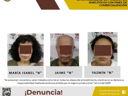 Vinculados a proceso, presuntos integrantes de una célula delictiva en el municipio de Lerdo de Tejada, como presuntos responsables de los delitos contra las instituciones de seguridad pública y contra la salud en su modalidad de posesión de narcóticos con fines de comercialización