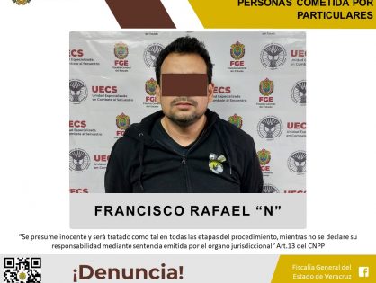 Detenido como presunto responsable del delito desaparición forzada de personas cometida por particulares