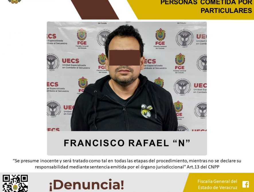 Detenido como presunto responsable del delito desaparición forzada de personas cometida por particulares