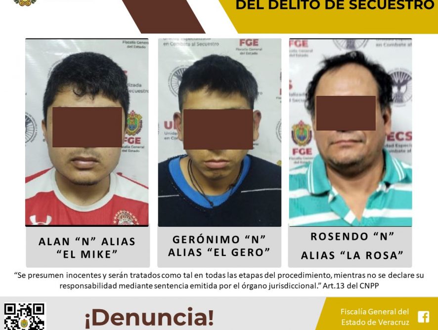 Imputados como presuntos responsables del delito de secuestro