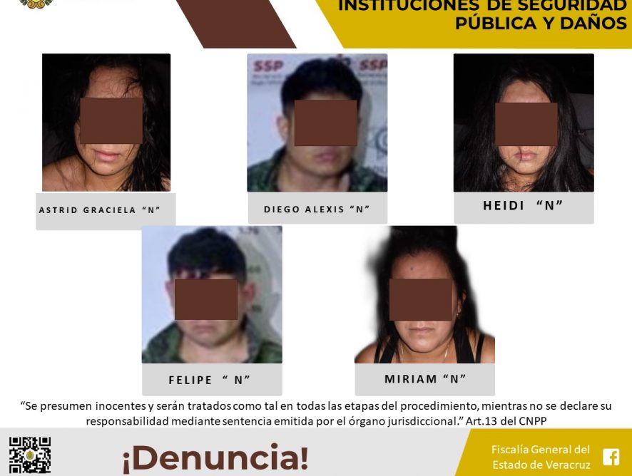 Imputados como presuntos responsables de los delitos contra las instituciones de seguridad pública y daños