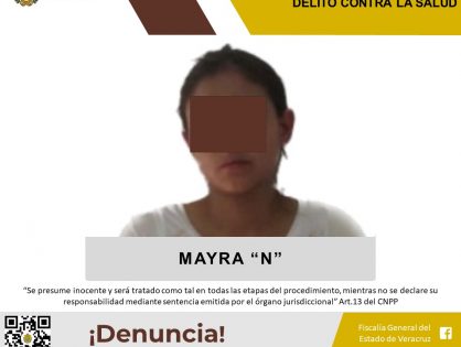 Vinculada a proceso como presunta responsable del delito contra la salud