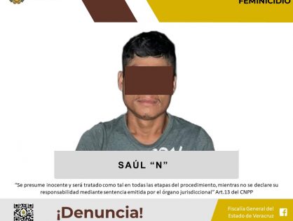 Detenido como presunto responsable del delito de feminicidio