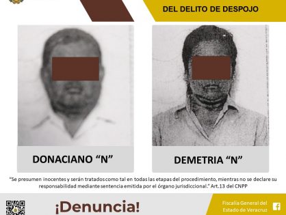 Imputados como presuntos responsables del delito de despojo