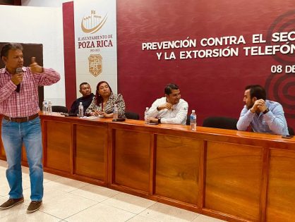 Capacita UECS a personal administrativo del Ayuntamiento de Poza Rica en prevención a los delitos de engaño telefónico y secuestro