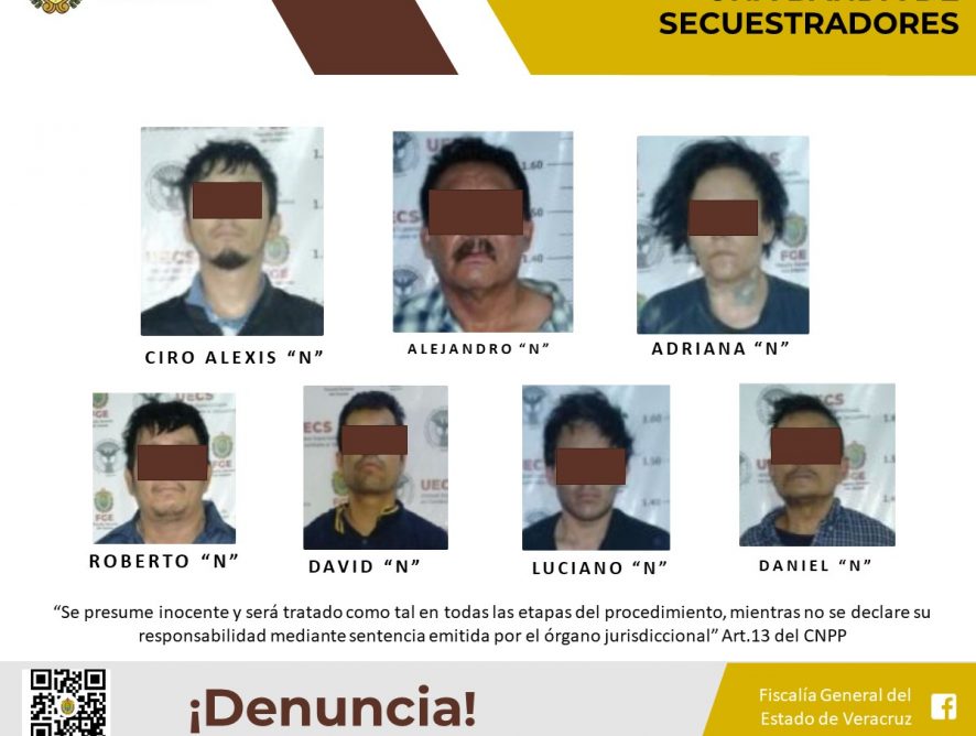 FGE LIBERA A DOS PERSONAS Y DETIENE A 7 PRESUNTOS INTEGRANTES DE UNA BANDA DE SECUESTRADORES MEDIANTE OPERATIVO DE LA UECS EN FORTÍN