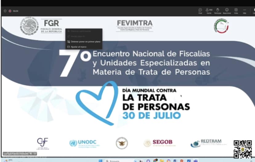 Séptimo Encuentro Nacional de Fiscalías y Unidades Especializadas en Materia de Trata de Personas