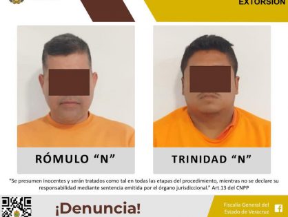 Imputados como presuntos responsables del delito de extorsión