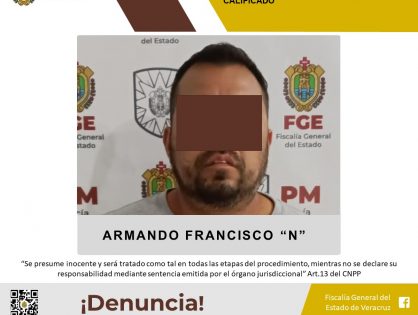 Detenido como presunto responsable del delito de homicidio doloso calificado