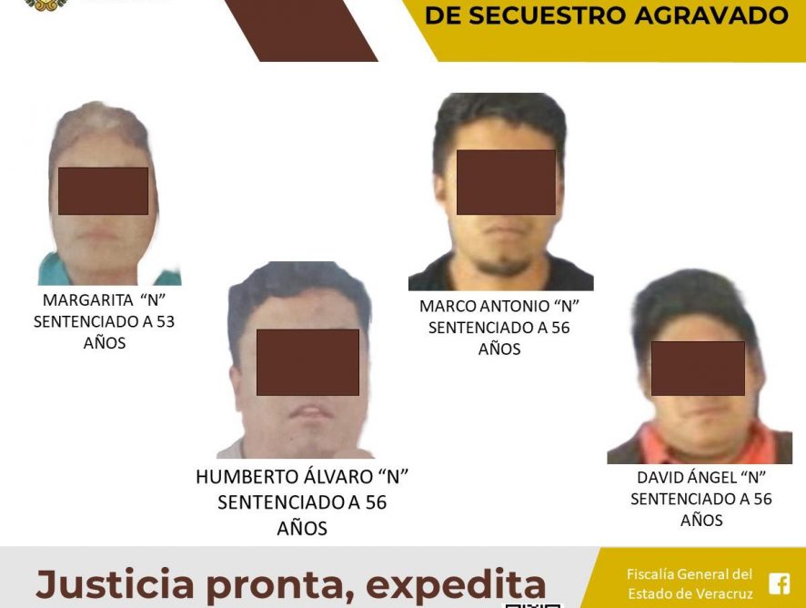 Sentenciados a 56 y 53 años de prisión como responsables del delito de secuestro agravado