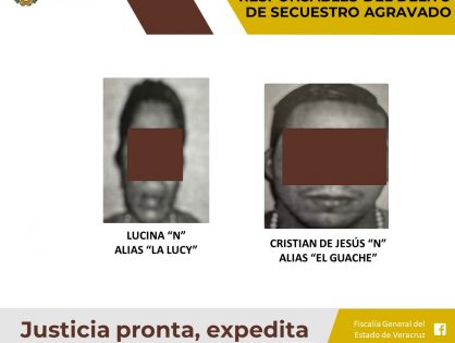 Sentenciados a 55 años de prisión como responsables del delito de secuestro agravado