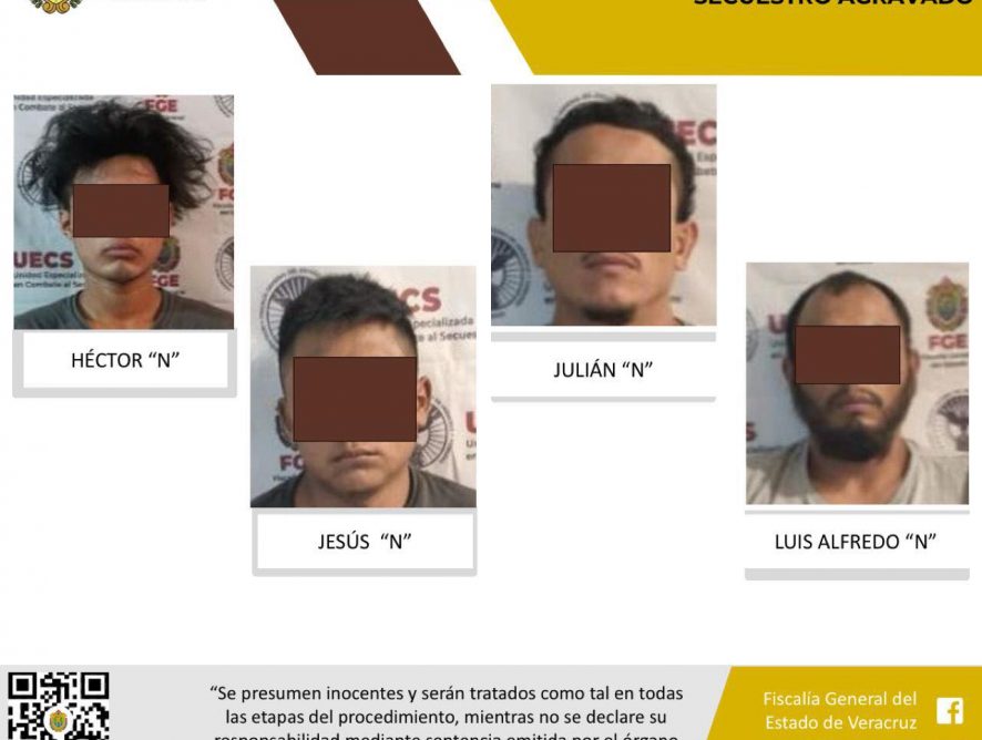 Imputados como probables responsables del delito de secuestro agravado