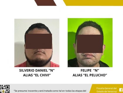 FGE DETIENE A DOS PERSONAS PRESUNTAMENTE RELACIONADAS CON LA NO LOCALIZACIÓN DE PERSONAS EN POZA RICA