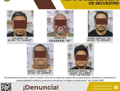 Imputados como probables responsables del delito de secuestro