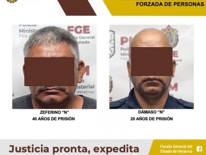 Sentenciados a 40 y 20 años de prisión como responsables del delito de desaparición forzada de personas