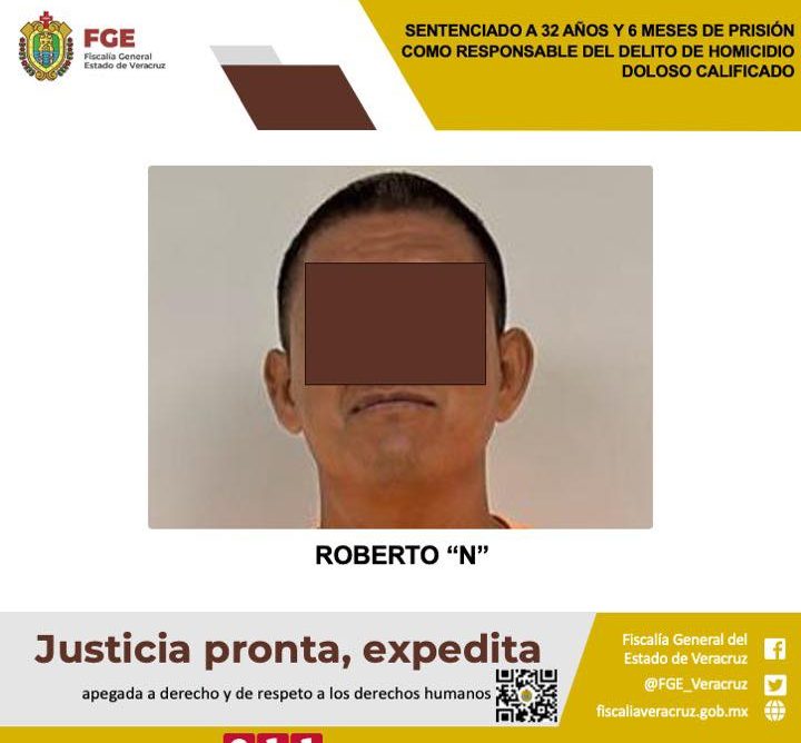 Sentenciado a 32 años y 6 meses de prisión como responsable del delito de homicidio doloso calificado